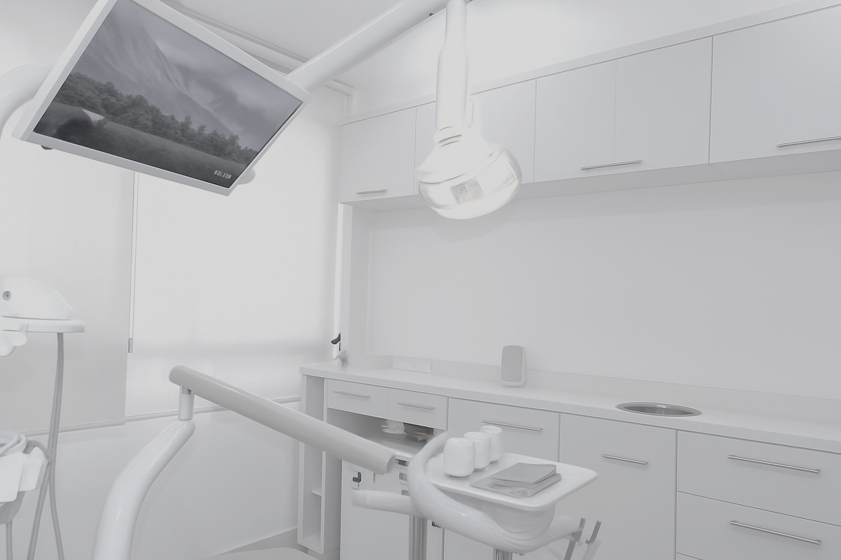 Modern dental office with professional dentist